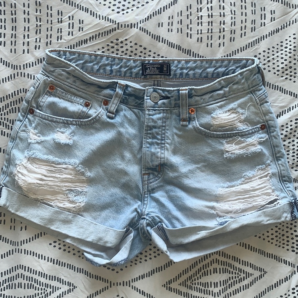 Abercrombie and Fitch light wash jean shorts